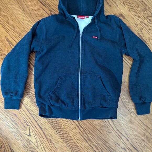 Supreme Zip Hoodie, Small Box Logo, Thermal Lining - Picture 2 of 11